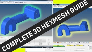 Complete 3D Hex Meshing Guide  how to hex mesh using solid mapping in hypermesh  hyperworks [upl. by Alleuqahs535]