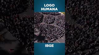 Ibgeanos fazem representação humana do logotipo do IBGE • Censo 2022 Shorts [upl. by Catlin]