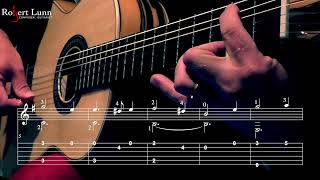 GREENSLEEVES Easy Arrangement  Full Sheet MusicTAB  Classical Guitar Arrangement [upl. by Mcdougall50]