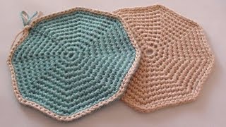 Crochet Octagon Coaster [upl. by Nniuq]