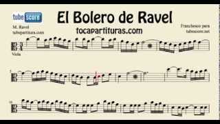 El Bolero de Ravel Partitura de Viola en clave de do [upl. by Aitercal]