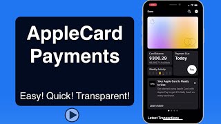 AppleCard Payments Tutorial  Easy Quick Transparent [upl. by Cypro844]