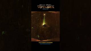 Voyager vs Borg Ship Scenes  STAR TREK VOYAGER  startrekvoyager borg endgame tvshow shorts [upl. by Rma]