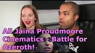 All Jaina Proudmoore Cinematics  Battle for Azeroth World of Warcraft REACTION 🔥 [upl. by Nerraw]