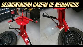 Como desmontar llantas con heramienta casera desmontadora manual de neumaticos [upl. by Notsuoh557]