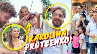 I met KarolinaProtsenkoViolin at the SHOPPING CENTER 😱🎻😍 [upl. by Jeffery]