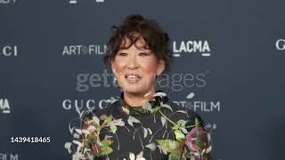 Sandra Oh LACMA Art  Film Gala 2022 Red Carpet Entrance [upl. by Pallua]