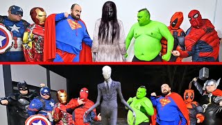 Superheroes VS Scary Girl VS Slender Man [upl. by Sebastiano]