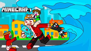 Protegi os BEBÊS YOUTUBERS do TSUNAMI no MINECRAFT [upl. by Allemaj441]