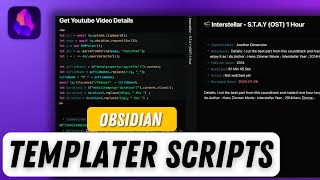 Obsidian Templater Snippets I Wish I Knew Sooner [upl. by Asilak]