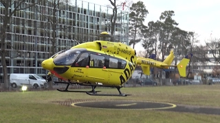 ITH Christoph 77 ADAC Luftrettungszentrum Mainz startet an Uniklinik Bonn am 060217 [upl. by Rianon]