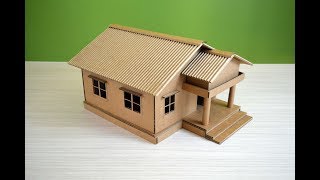 Make a Beautiful House from Cardboard  simple DIY [upl. by Riane]