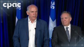 Conférence de presse du ministre Pierre Fitzgibbon et de François Legault – 4 septembre 2024 [upl. by Reames]