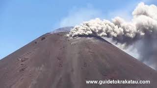 4 days later Anak Krakatau collapsed into the sea then generated tsunami [upl. by Vic]