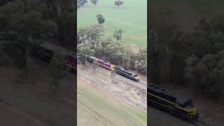 Heritage Train with Locomotive C501 leading passenger carriages through Northern Victoria history [upl. by Jeane656]