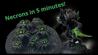 Speed Painting Necrons in 5 Minutes Fast Classic Necrons Green Glow [upl. by Marchak]