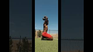 Overhead tricep extensionskettlebellworkout personaltrainer triceps [upl. by Marlie]