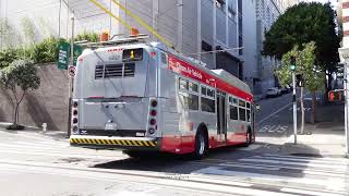 Trolleybuses Trackless Trolleys in San Francisco USA 2022 [upl. by Alpert]