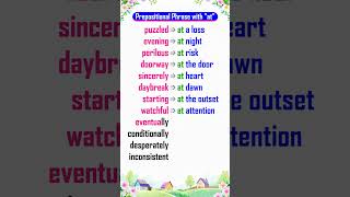 prepositional phrase with quotatquot 4 phrases prepositions englishlearning shortfeeds [upl. by Gluck]