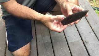 Obsidian Knife Blade Cutting [upl. by Hurley]