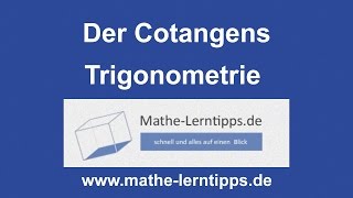 Der Cotangens  Verständlich erklärt  mathelerntippsde [upl. by Yllier]