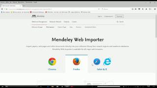 Instalar Web Importer de Mendeley en Firefox [upl. by Aneleh]