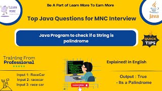 🧠 Java Palindrome Program Explained  Java Coding for QA Automation Interview🔍  LMTI [upl. by Malamut]