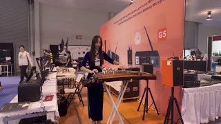 NAMM Annie Played Guzheng with Microphone for Guzheng Guqin Pipa and Acoustic Guitar ACEMIC WT1 [upl. by Duester]