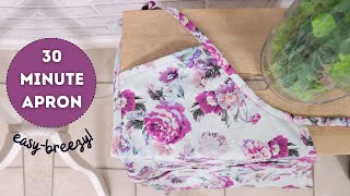 Apron cutting and stitching in 30 minutes and 2 sizes  full StepByStep tutorial [upl. by Ahsiram]