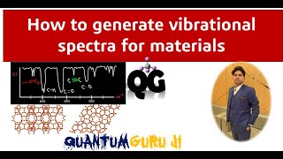 How to generate vibrational spectra for materials Dr Gaurav Jhaa [upl. by Ajssatan]