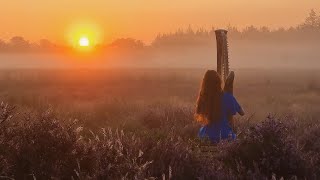 Esquisse Henriette Renié  by Inge Louisa on harp during sunrise [upl. by Garry362]