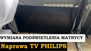 TV Philips 55PUS750612 Brak Obrazu Wymiana Podświetlenie Led Matrycy [upl. by Cully75]