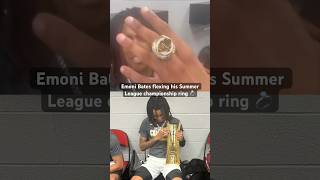 Emoni Bates shows off the Cavs Summer League championship ring 🙌 via BatesEmoniTW [upl. by Ahsilad]