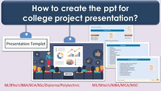 How to prepare PPT for project presentation  Project presentation templet  step by step procedure [upl. by Onitnas]