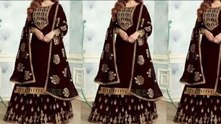 Very beautiful Sharara and gharara dress designparty wear Sharara design [upl. by Anaej]