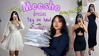 MEESHO dresses try on haul starting from ₹240 [upl. by Aviv671]