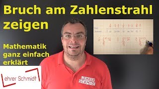 Bruch am Zahlenstrahl zeigen  Mathematik ganz einfach erklärt  Lehrerschmidt [upl. by Analrahc]