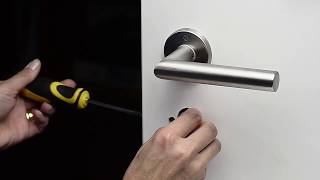 Danalock V3  how to install cylinder in door [upl. by Nwahsir]