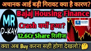 Why Bajaj Housing Finance share Crash today🔥Bajaj Housing Finance share news bajaj housing finance [upl. by Ahseikal473]