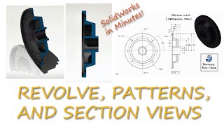 REVOLVE Patterns and Section Views in SolidWorks in 7 Minutes [upl. by Avon]