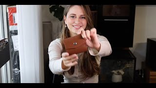 🎁 ASMR Packing a Handmade Leather Wallet for Shipping  Behind the Scenes with Orsi  Leather Craft [upl. by Phila]