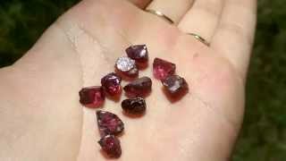 Excellent Tanzanian Rhodolite Garnet Faceting Rough from KGC [upl. by Hoffmann]