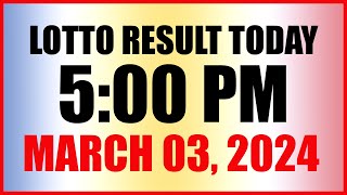 Lotto Result Today 5pm March 3 2024 Swertres Ez2 Pcso [upl. by Avihs]