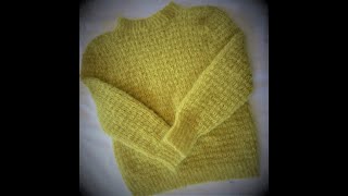 Knit light mohair sweater Step 1 the body [upl. by Imoin]