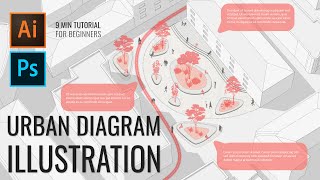 How to Create This Urban Diagram Under 10 Minutes  Site Diagram Illustrator Tutorial [upl. by Adnalu]