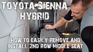 How to easily remove and install Toyota Sienna Hybrid middle seat [upl. by Kcirtap]