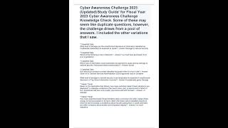 Cyber Awareness Challenge 2023 [upl. by Laved273]