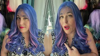 Motown Tress wig review  Seduction Babe in FH Royal Violet wig review [upl. by Bikales]