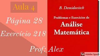 Limites  Como resolver o exercício 218 do Livro de Demidovitch Análise Matemática 1 [upl. by Namar]