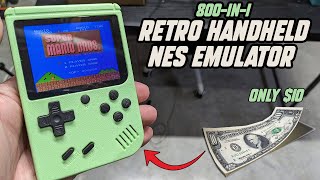 800 in 1 Retro Handheld Gameboy Style NES Emulator Review  ONLY 10 [upl. by Alyson591]